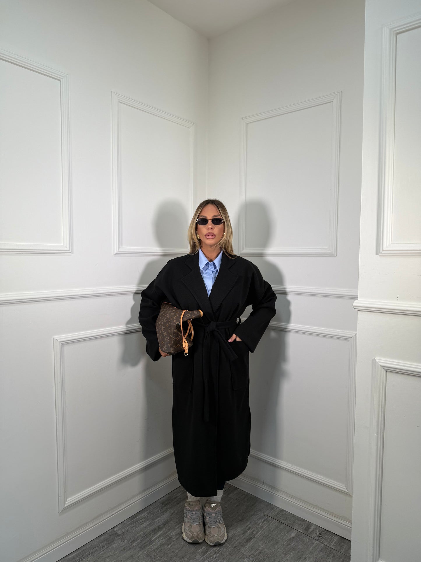 Cappotto in panno Bruxelles nero 22623