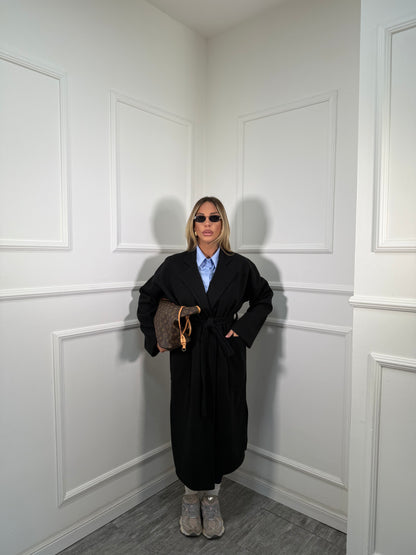 Cappotto in panno Bruxelles nero 22623