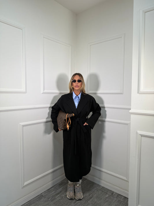 Cappotto in panno Bruxelles nero 22623