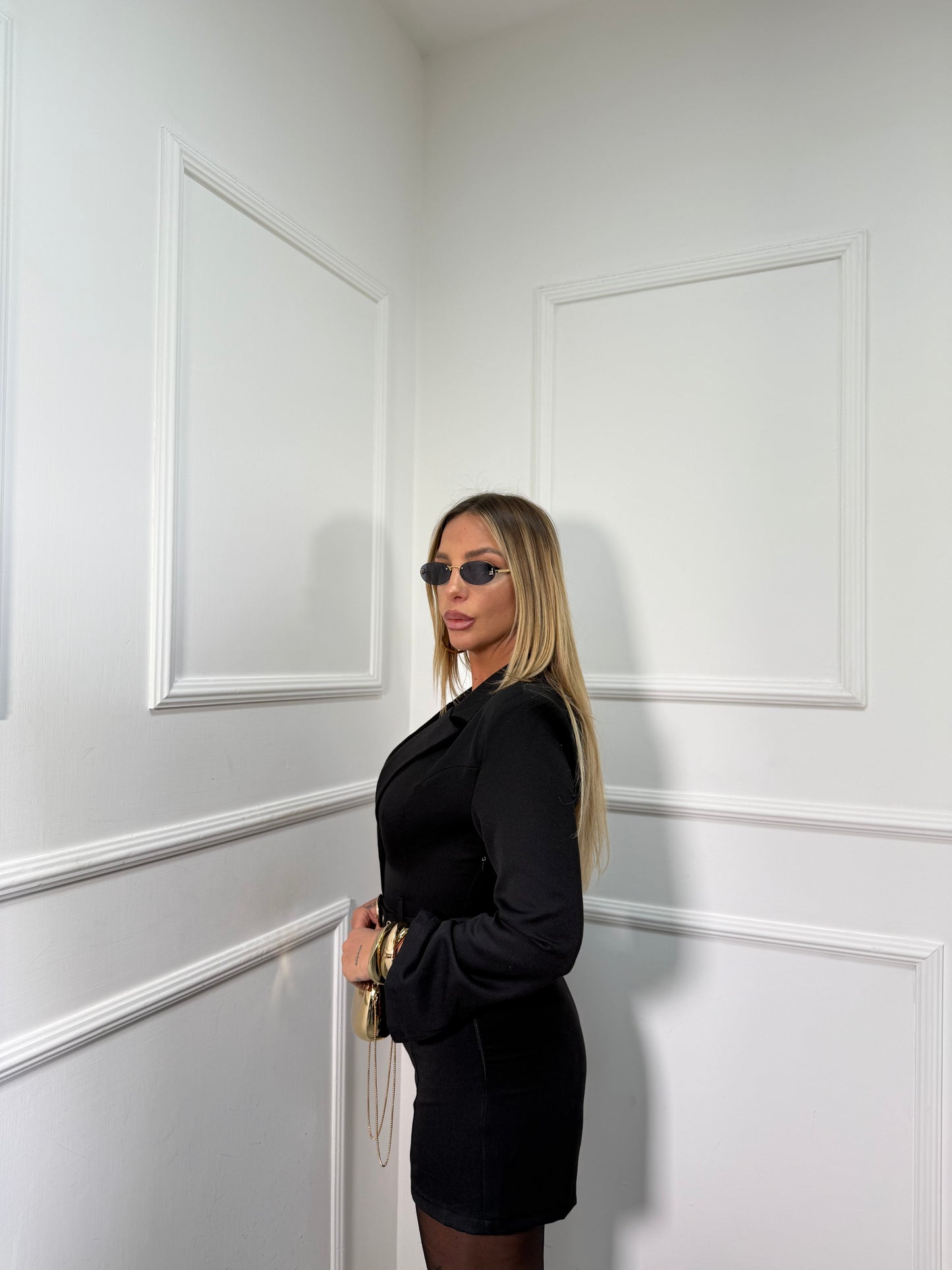 Jumpsuit con cintura Isabel nera 618