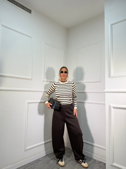 Pantaloni balloon Ella marrone 34902