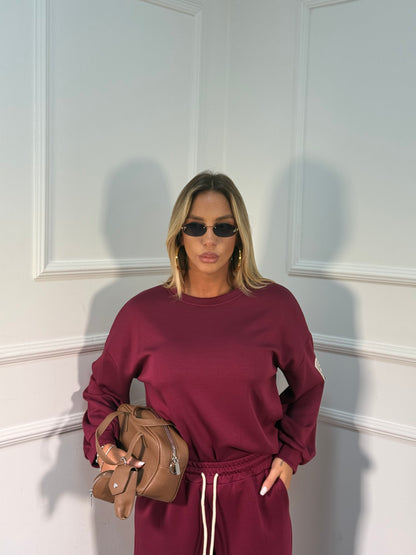 Coordinato curvy Life bordeaux 74531