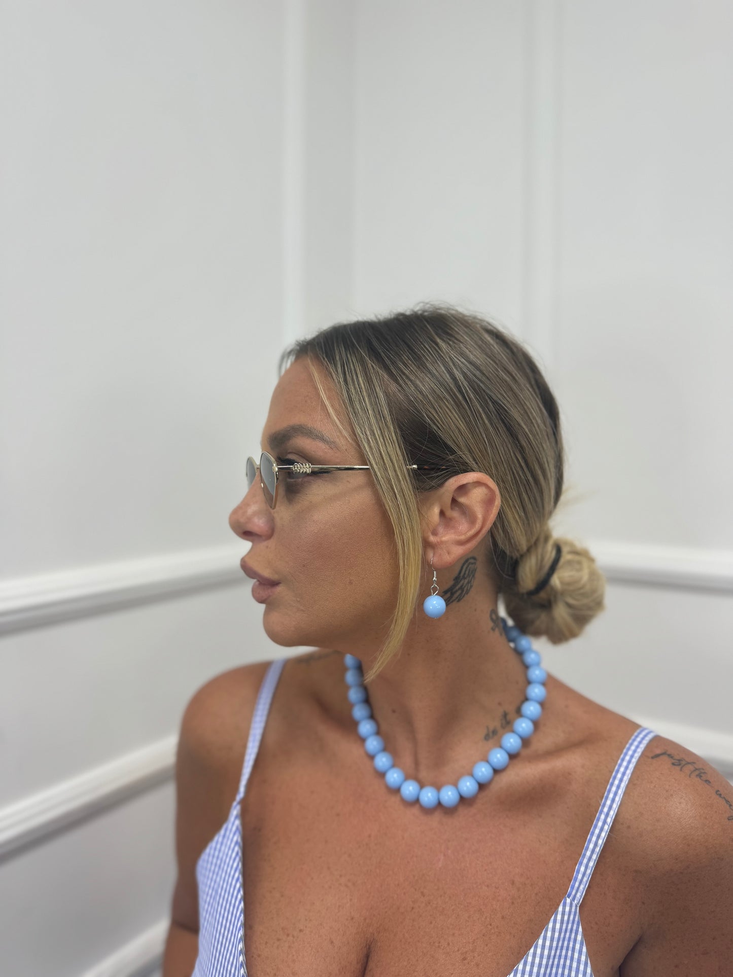 Collier set perle mini + orecchini low cost