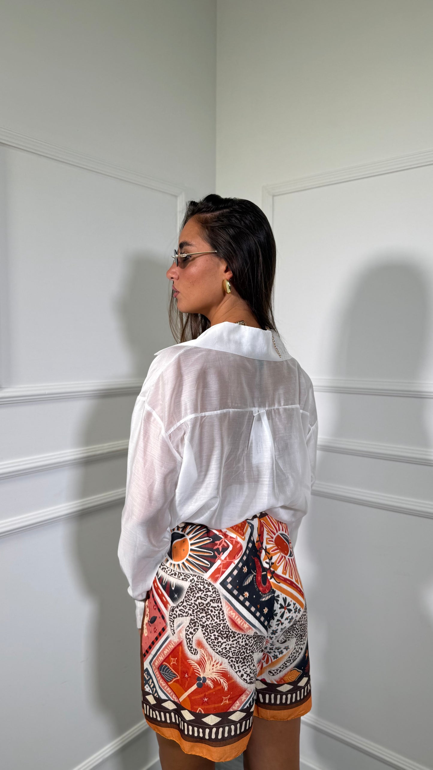 Pantagonna in cotone Africa arancio/marrone 2855