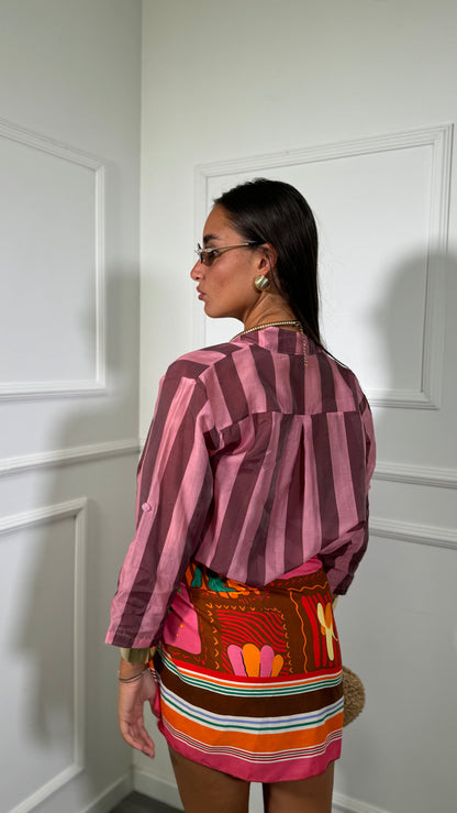 Pareo con banane Bahamas marrone/rosa 30296