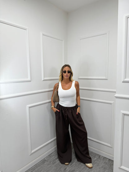 Pantaloni con coulisse Monday  curvy cioccolato dalla 46/52  51842