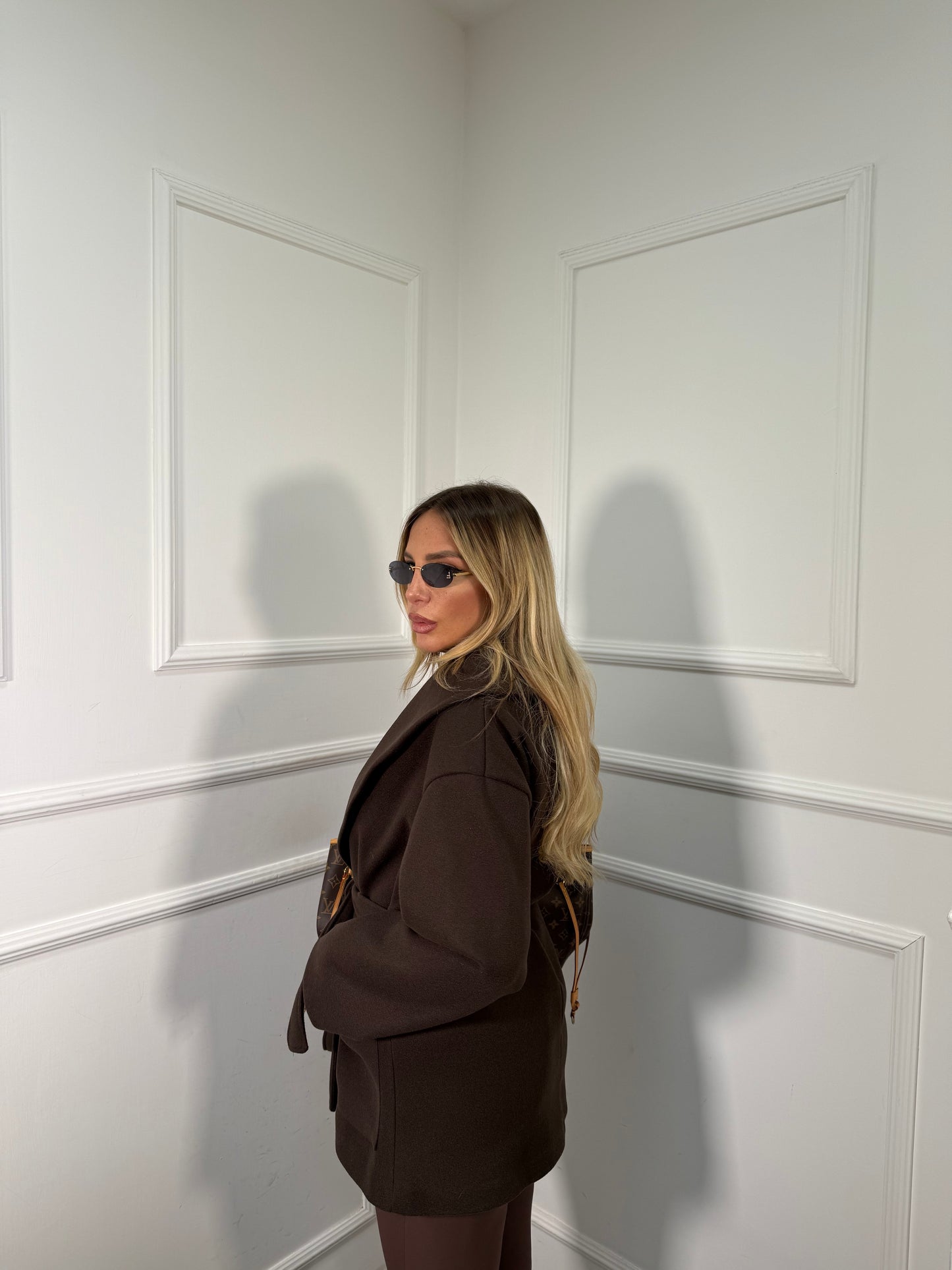 Cappotto in lana cotta Cherì cioccolato m11146