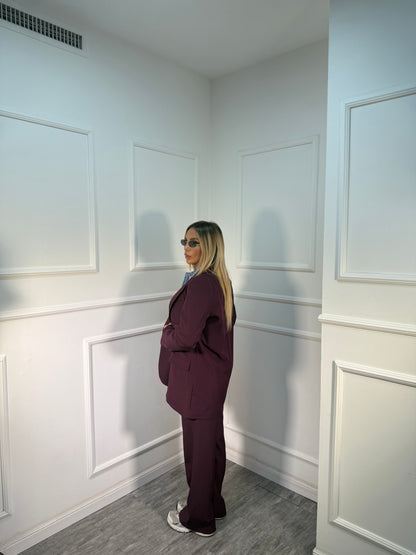 Tailleur Zaira bordeaux m11088