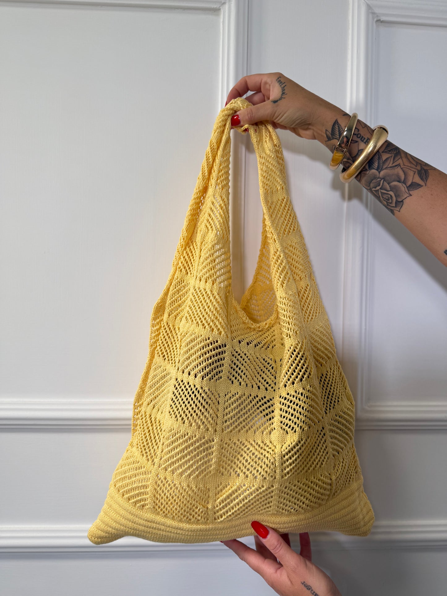 Borsa traforata in macramè (vari colori)