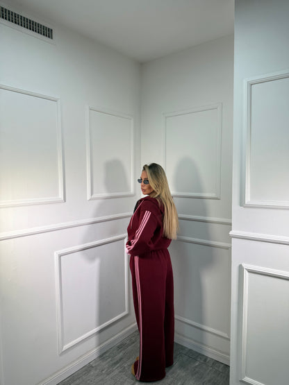 Coordinato in tuta Again bordeaux/rosa 22648