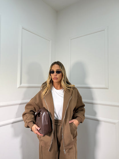 Coordinato in tuta Magnolia camel by justwest 12601p