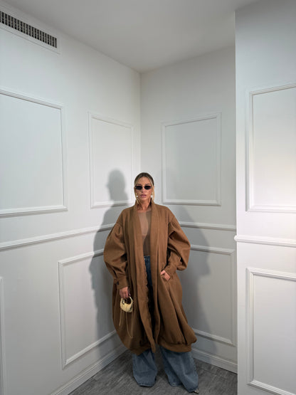 Cappotto balloon in panno Times Square camel 6779