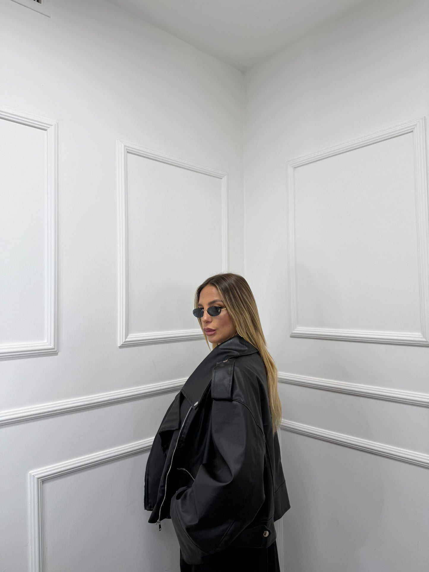 Chiodo oversize manica ampia Notting Hill nero 98491