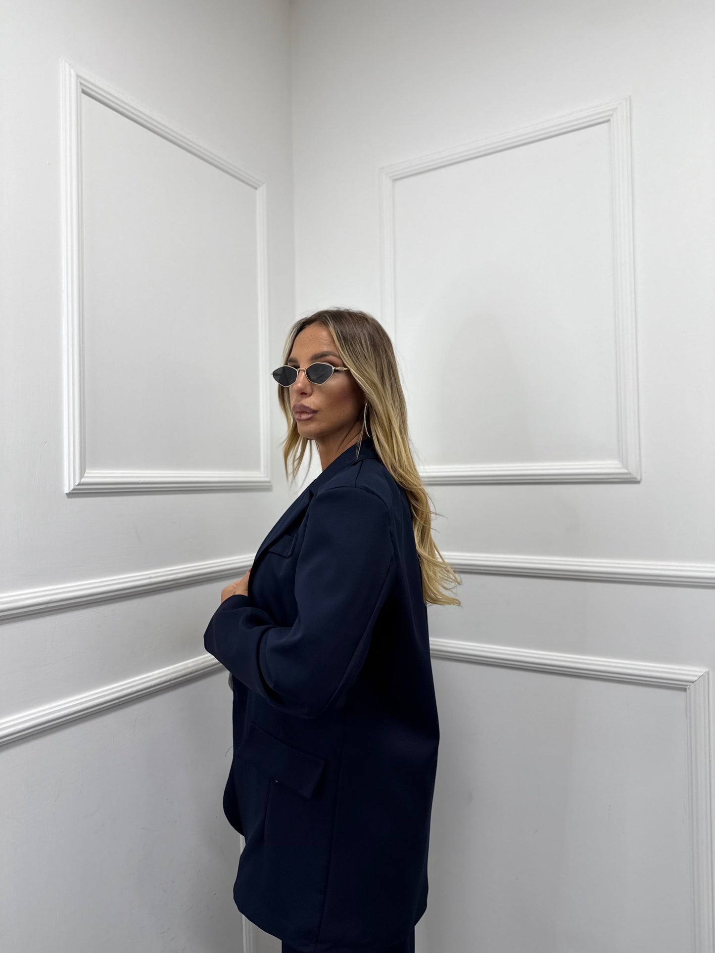 Tailleur curvy Business dalla 46/52 blu navy m12232