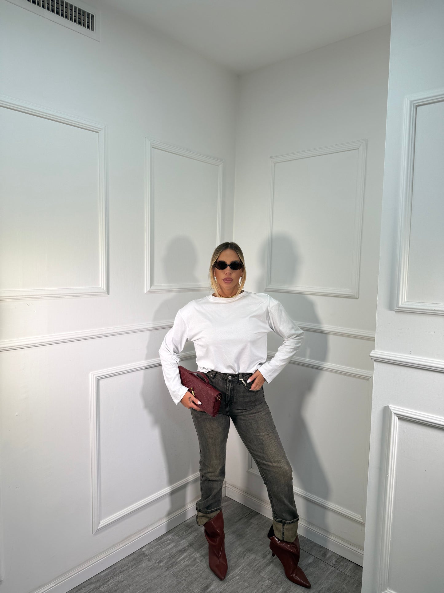 Jeans skinny lavaggio sabbiato L1077