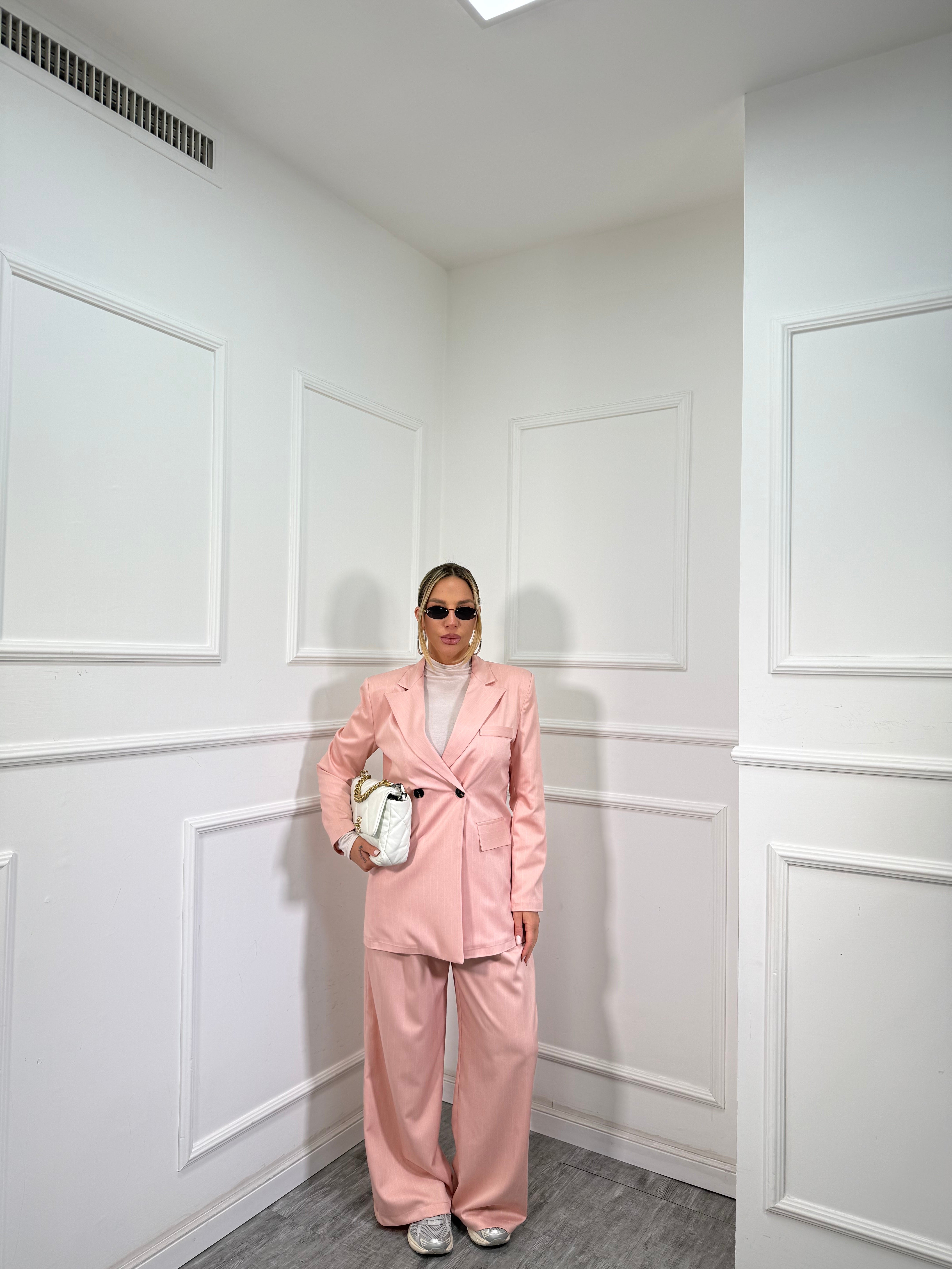 Tailleur gessato Jolie by justwest rosa blush g2601
