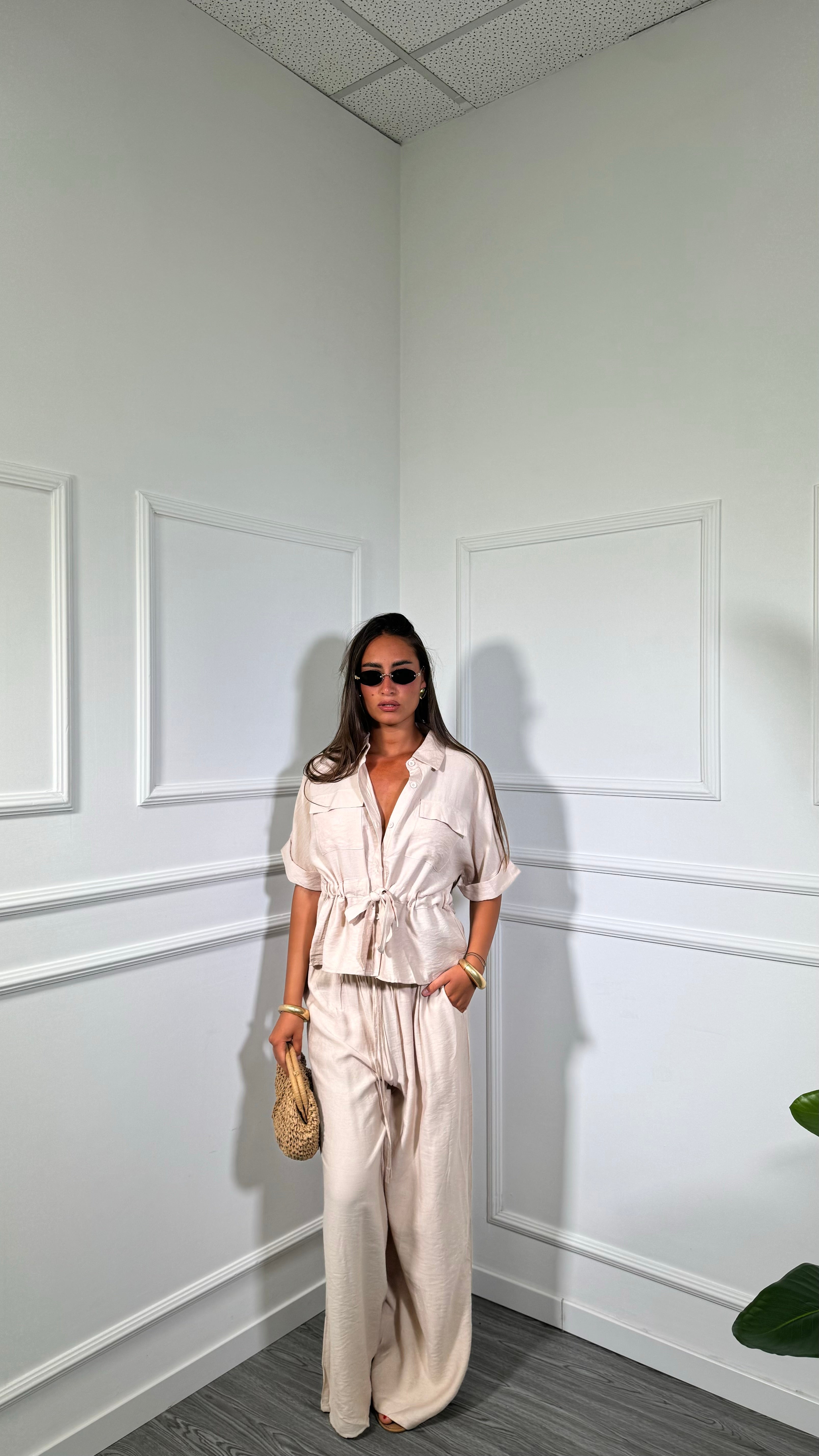 Coordinato in viscosa Kalimera beige Fe297