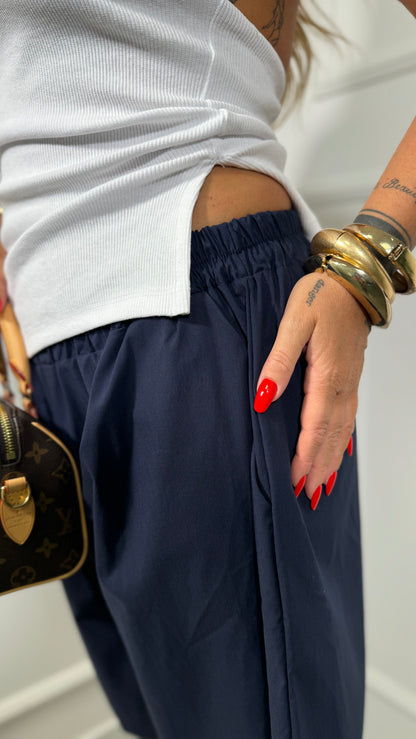 Bermuda in cotone (curvy) Sporting blu 240359