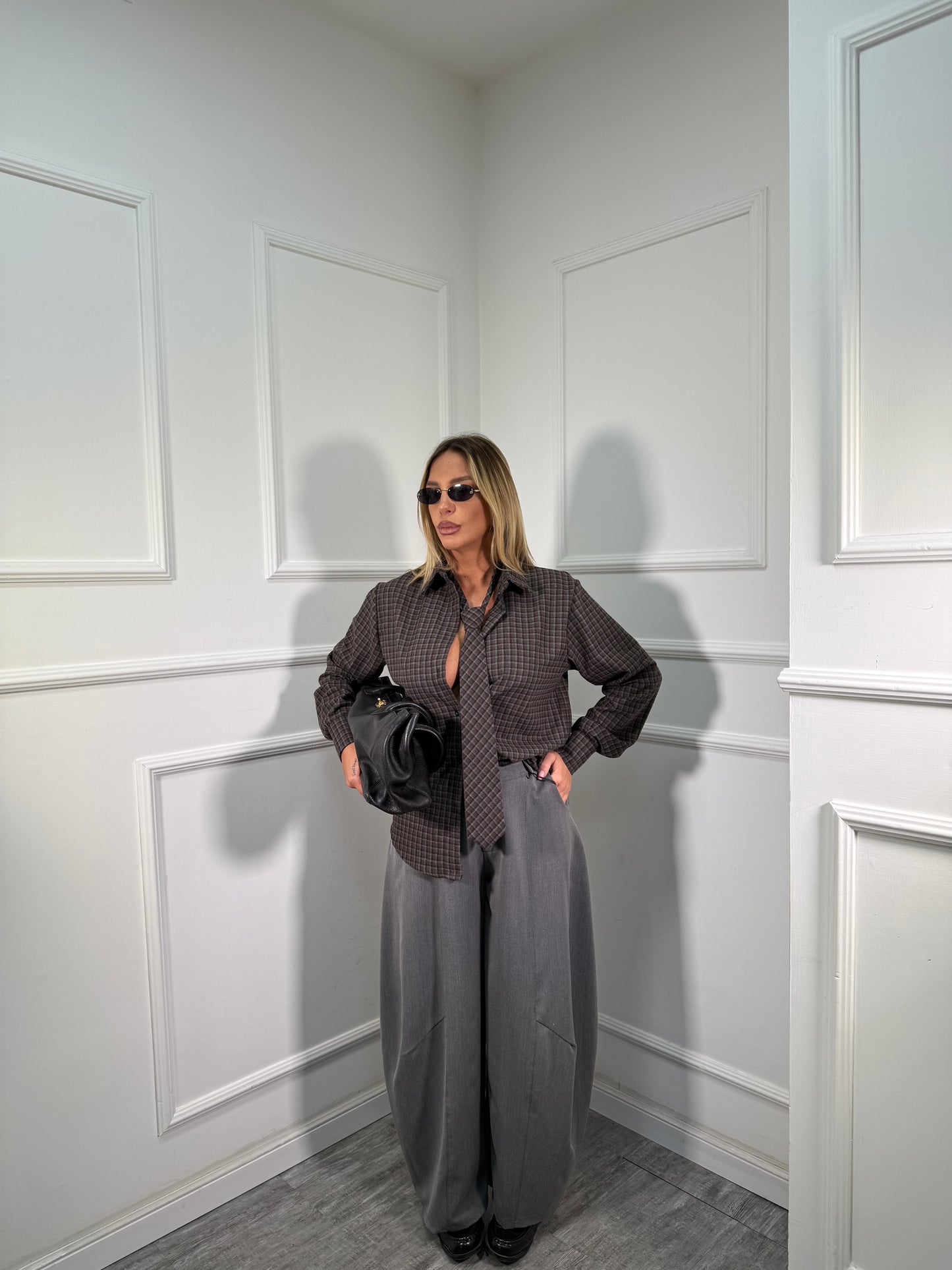 Pantaloni palazzo balloon Easy grigio 66690