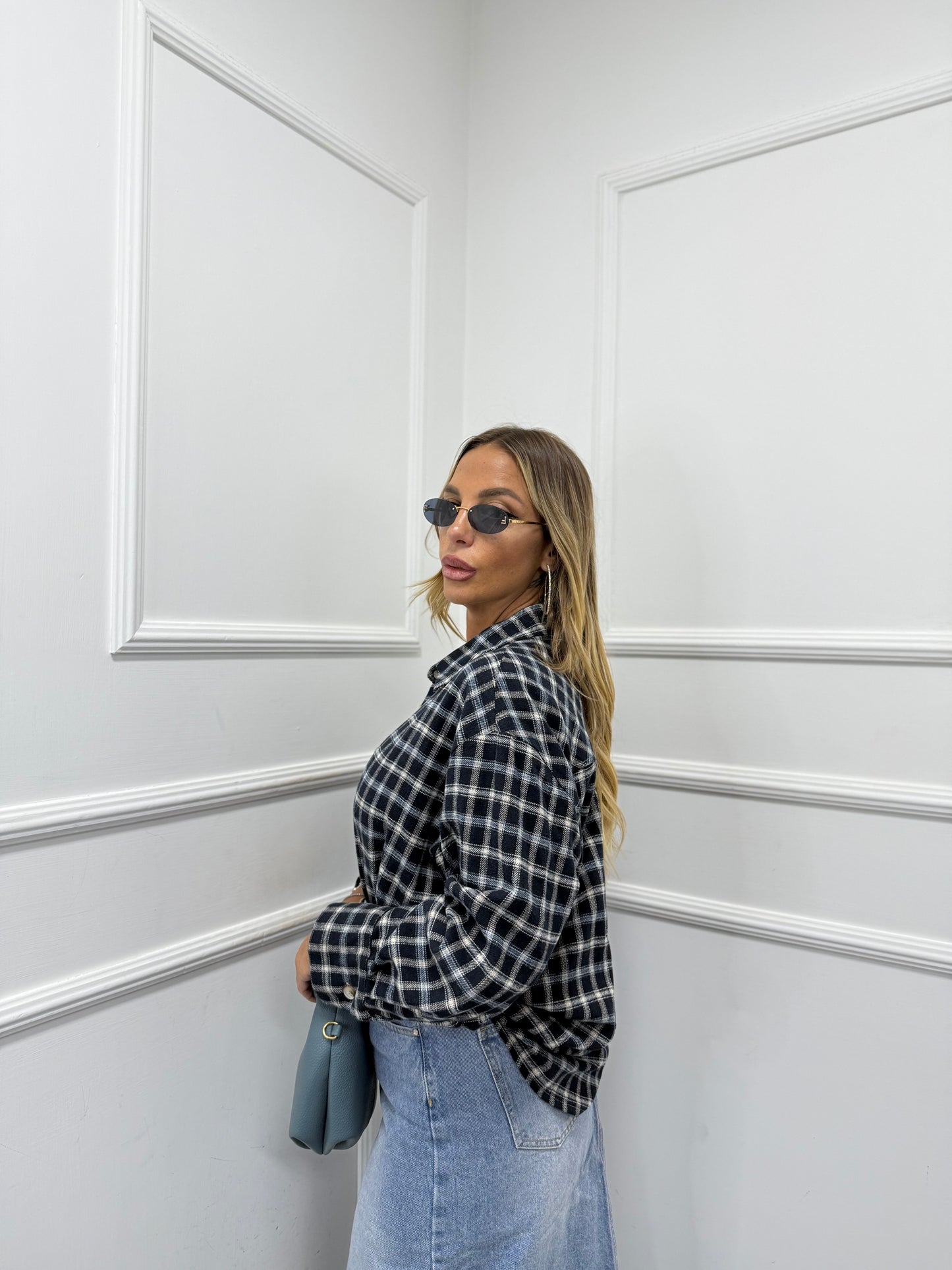 Camicia a quadri flanella Sofya 2617c by justwest