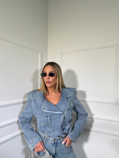 Giacca in denim Vanity lavaggio medio mf2636