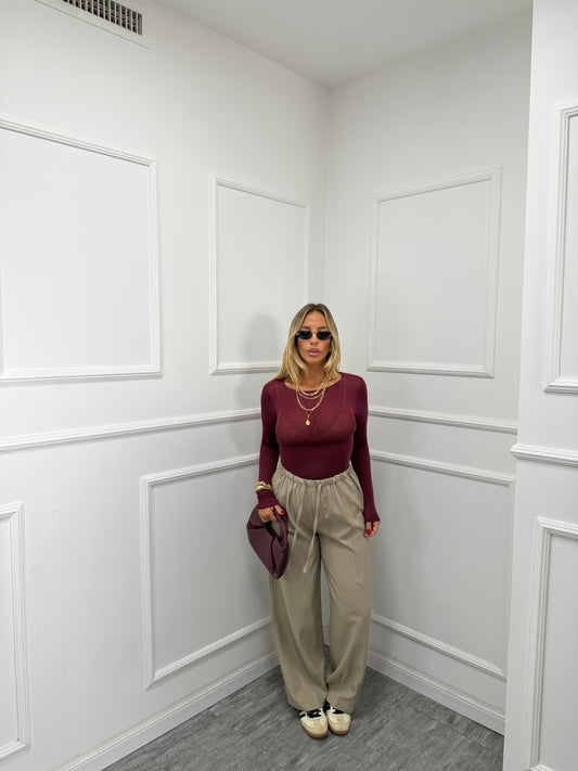 Pantalone palazzo Town camel 66621