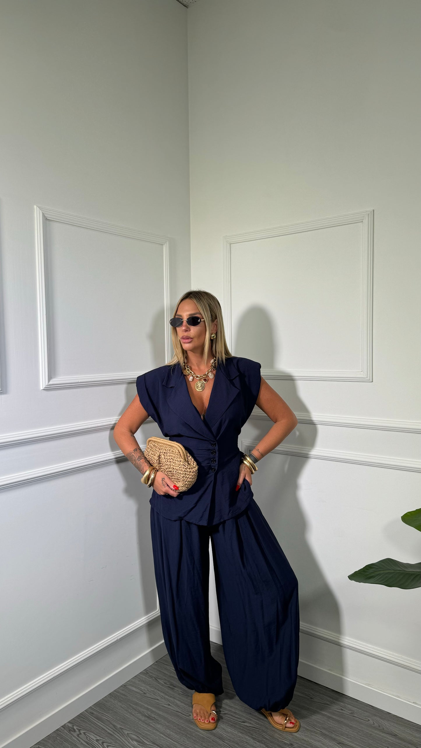 Coordinato (curvy) Jeffry blu 15917