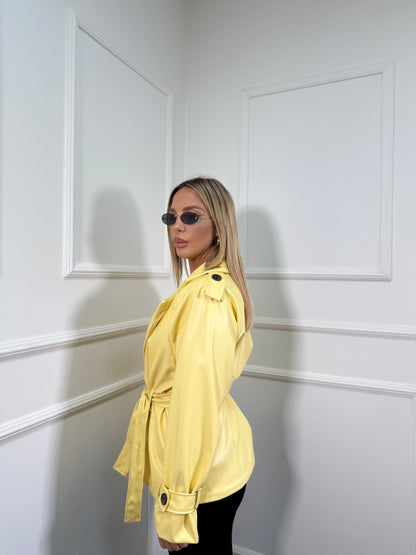Trench ecopelle Debra giallo 9939