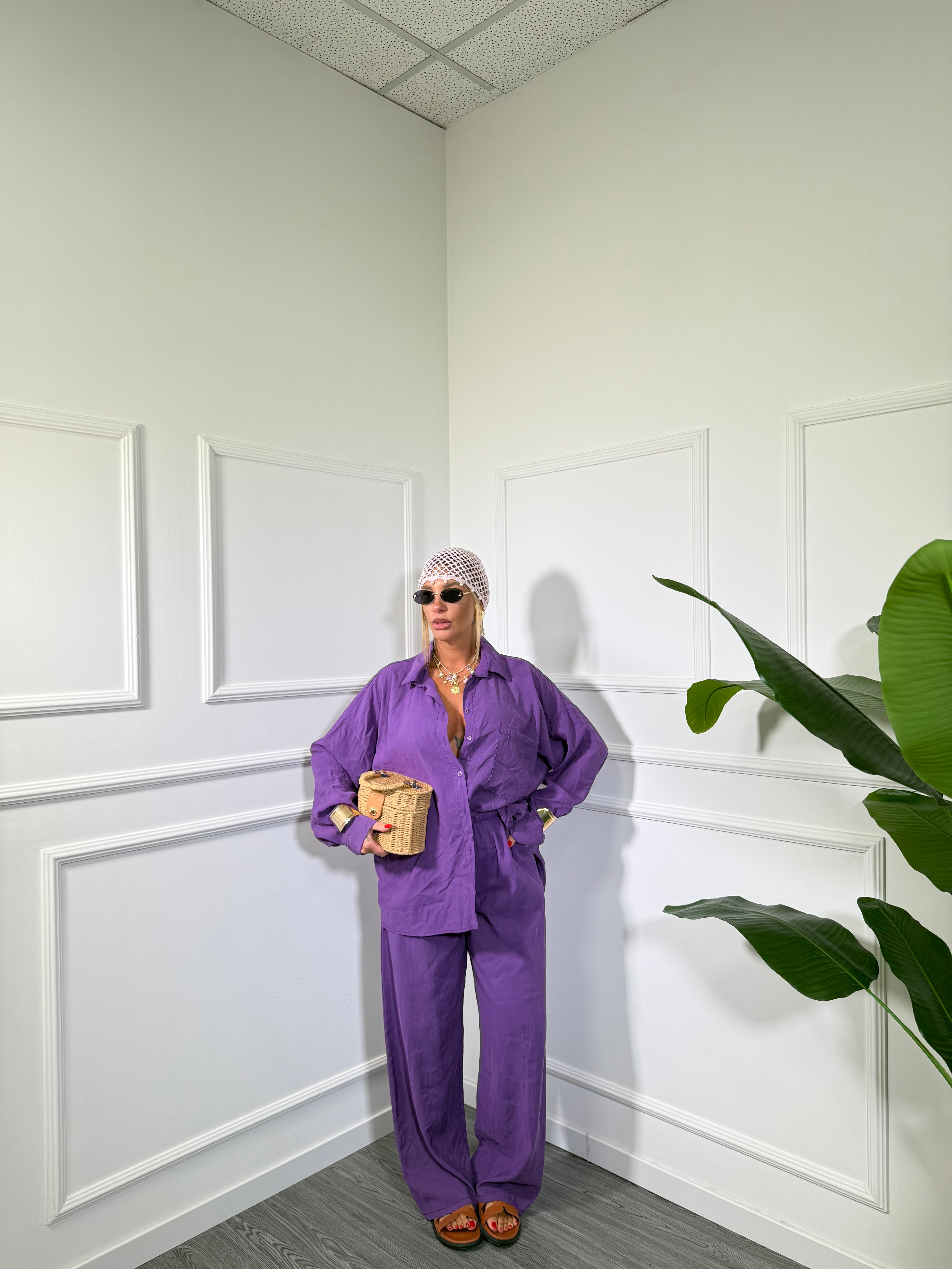Coordinato in viscosa Berry violet 268090
