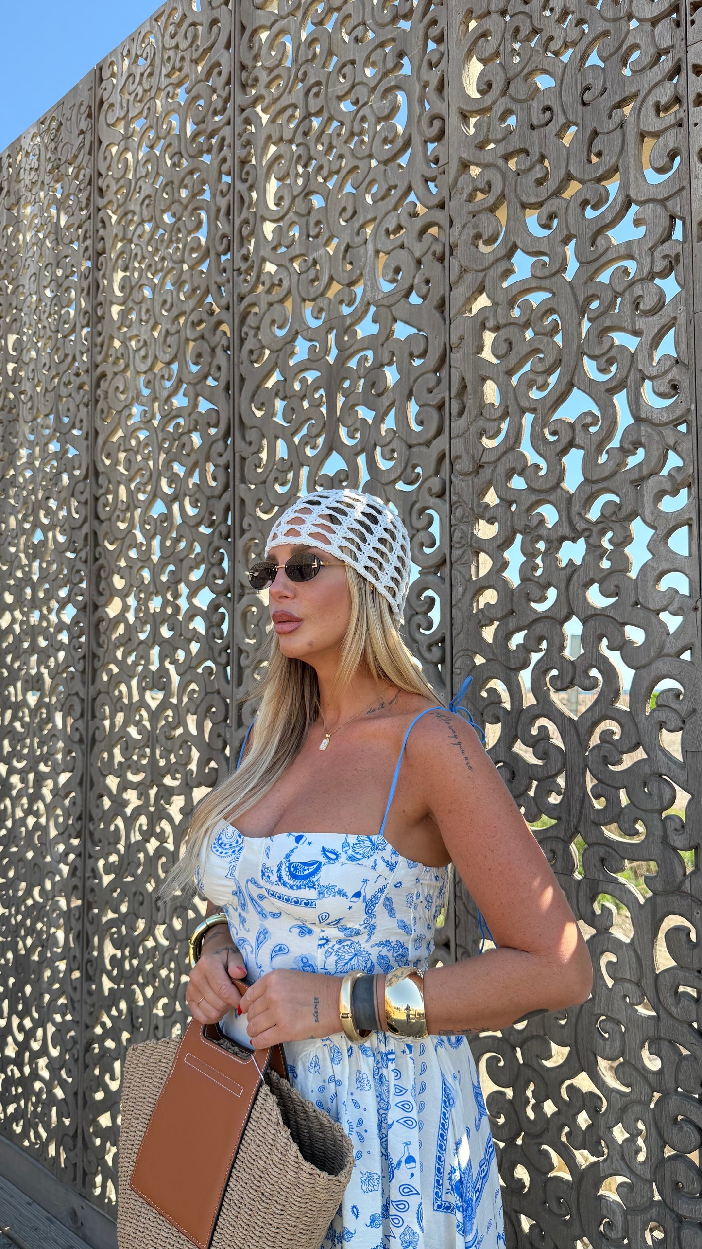 Abito midi Maya azzurro 600588