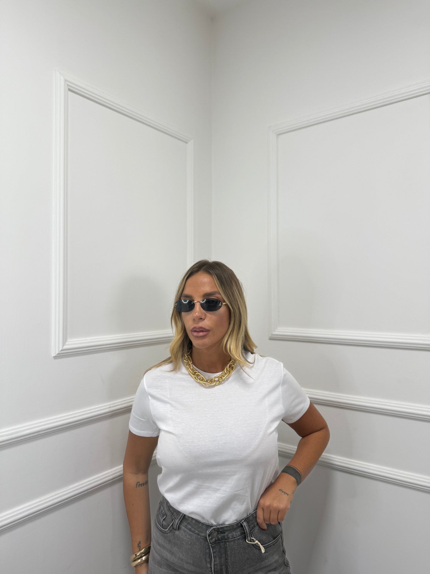 T-shirt basic Slim bianca