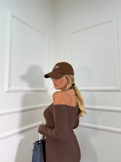 Coordinato in lycra Walking cioccolato