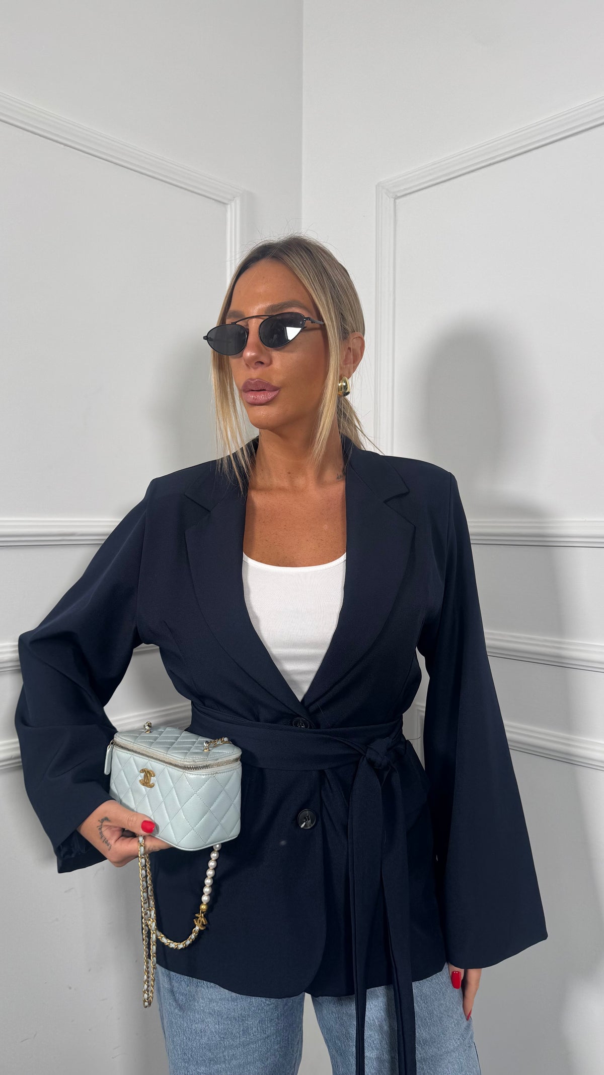Blazer con spalline e fusciacca Kessy (vari colori) 3871