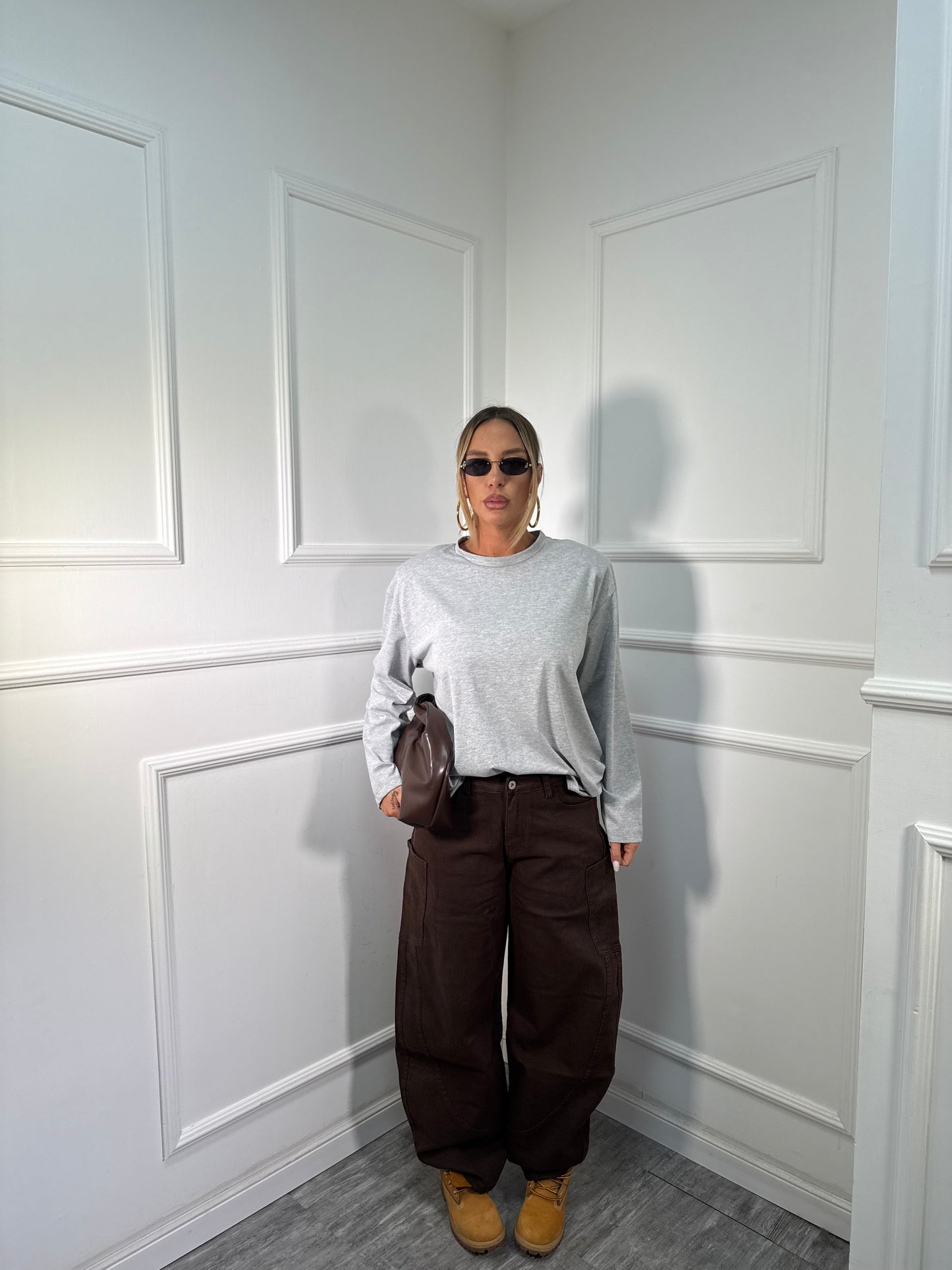 Jeans baggy Winter 44/54 marrone 91791