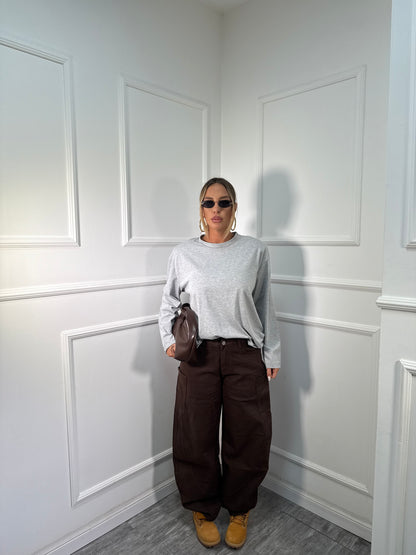 Jeans baggy Winter 44/54 marrone 91791