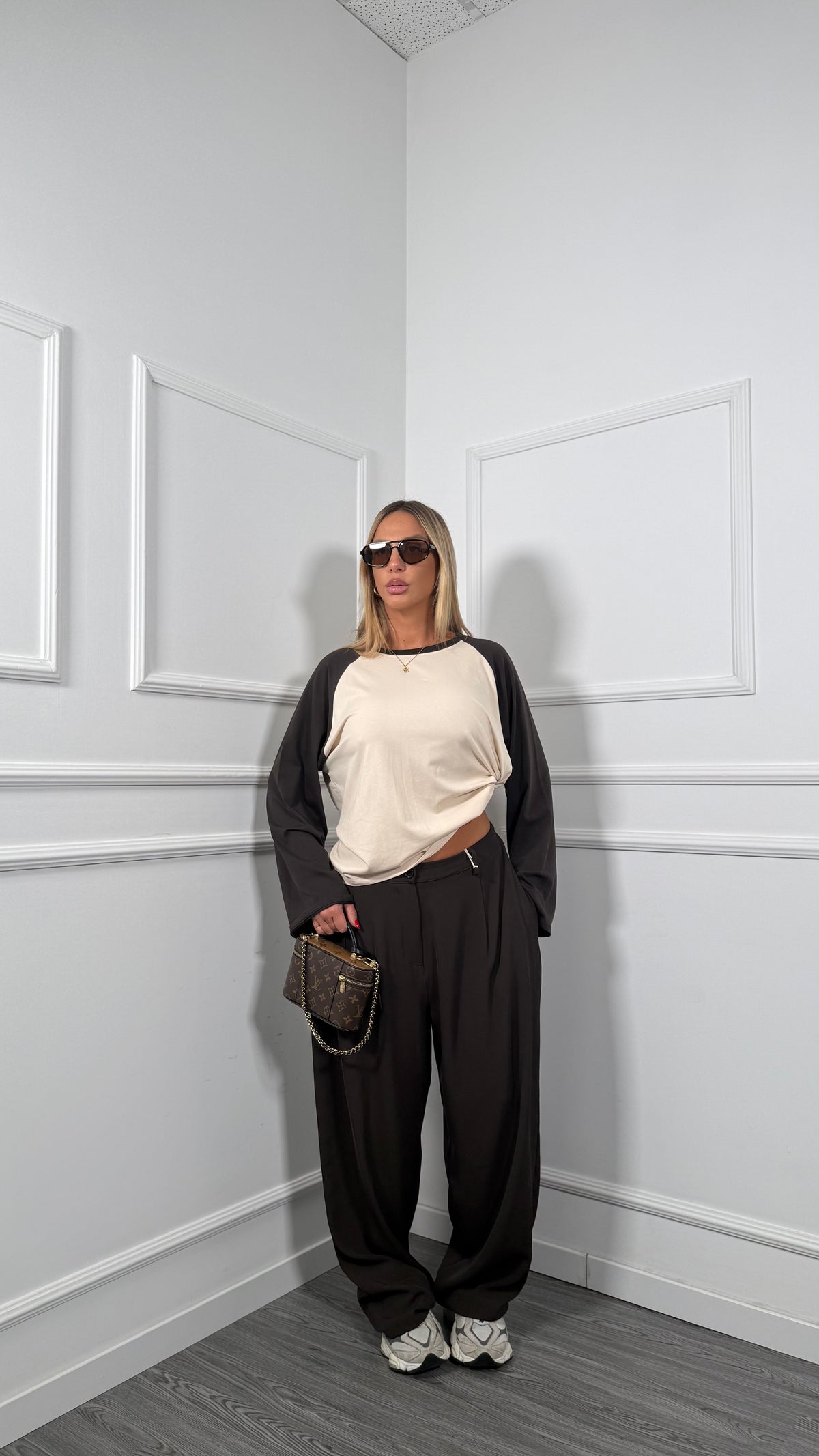 Pantaloni palazzo Curvy Living cioccolato 261022
