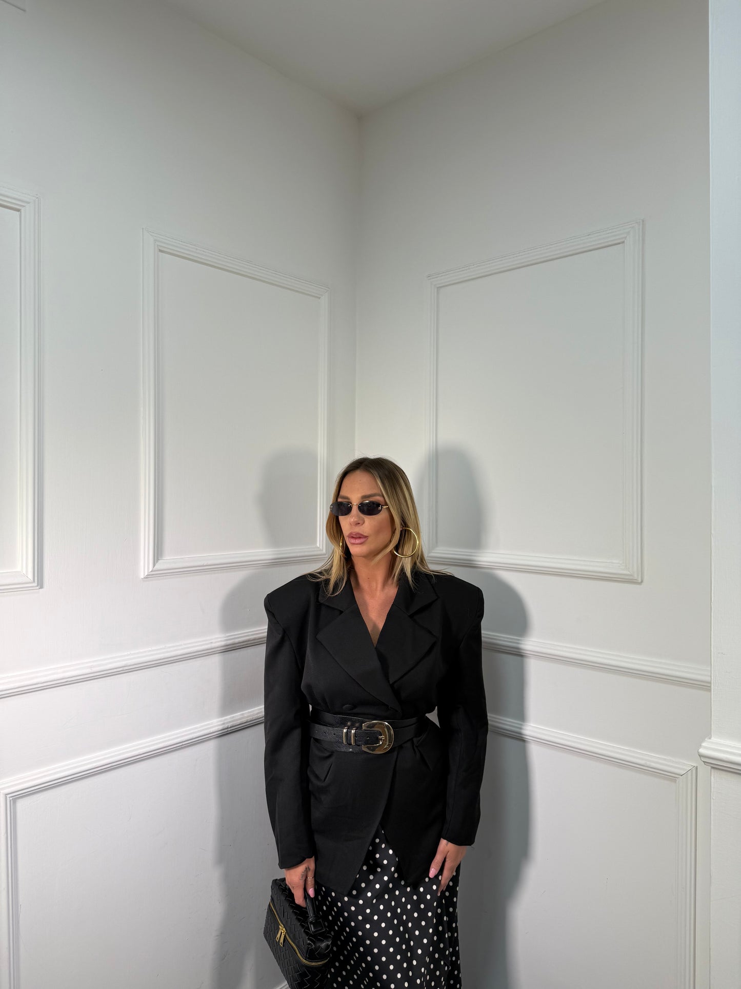 Blazer con spalline Woman nero590