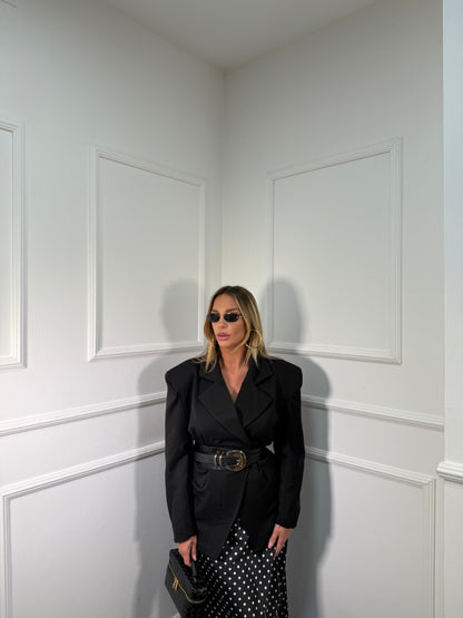 Blazer con spalline Woman nero590