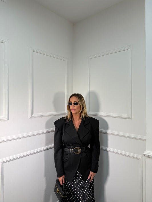 Blazer con spalline Woman nero590