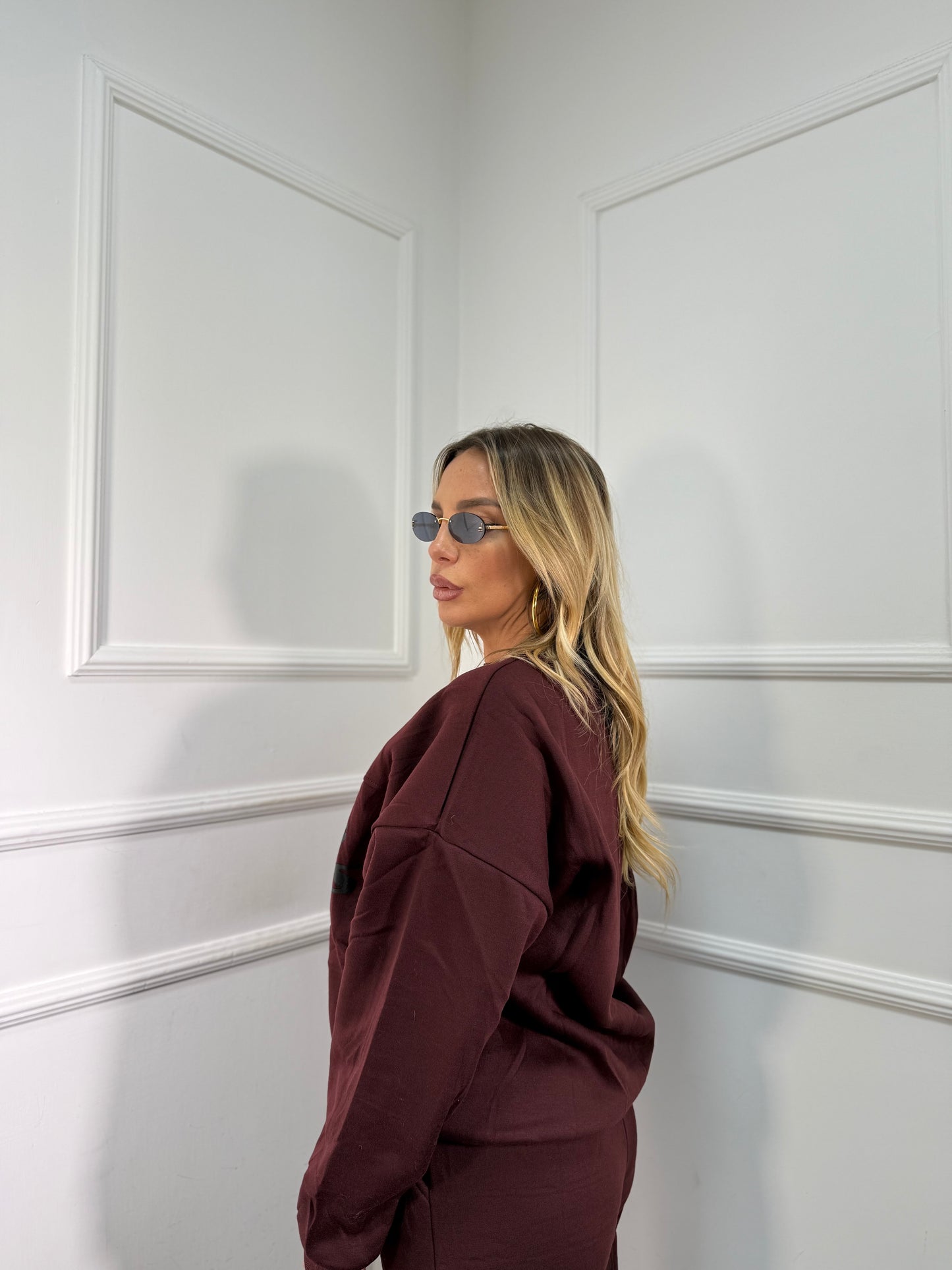 Coordinato in tuta Shibuya bordeaux rt739