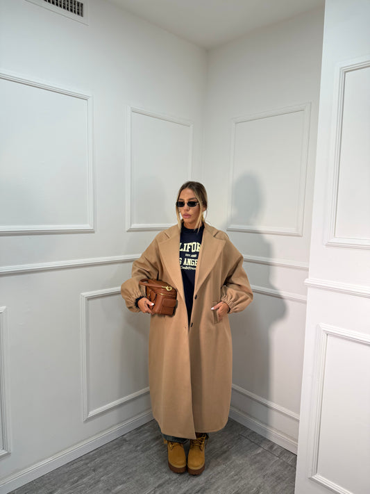 Maxi coat Favola camel 22301