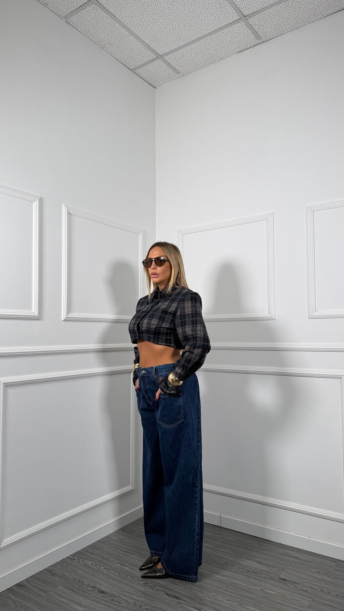 Jeans palazzo lavaggio scuro Ali