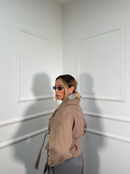 Trench crop in panno Miranda camel 6801