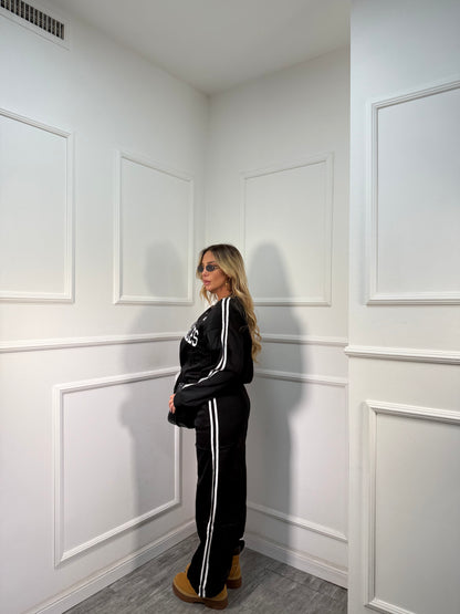 Coordinato in tuta Los Angeles nero rt723