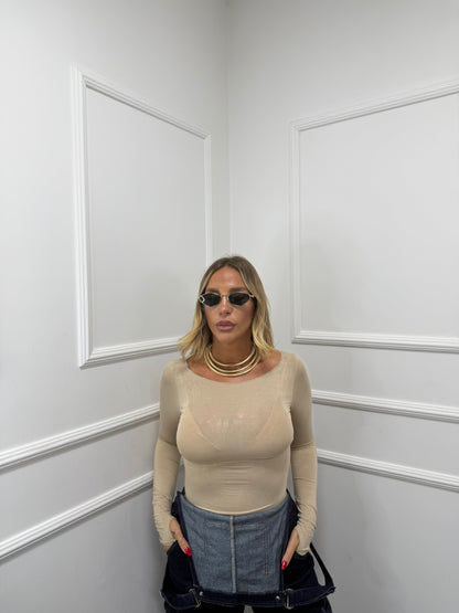 Body semi velato taglio vivo nude 0399