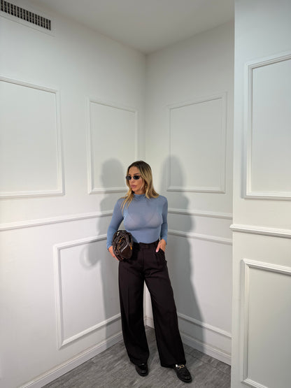 Pantaloni palazzo Studios cacao 15592