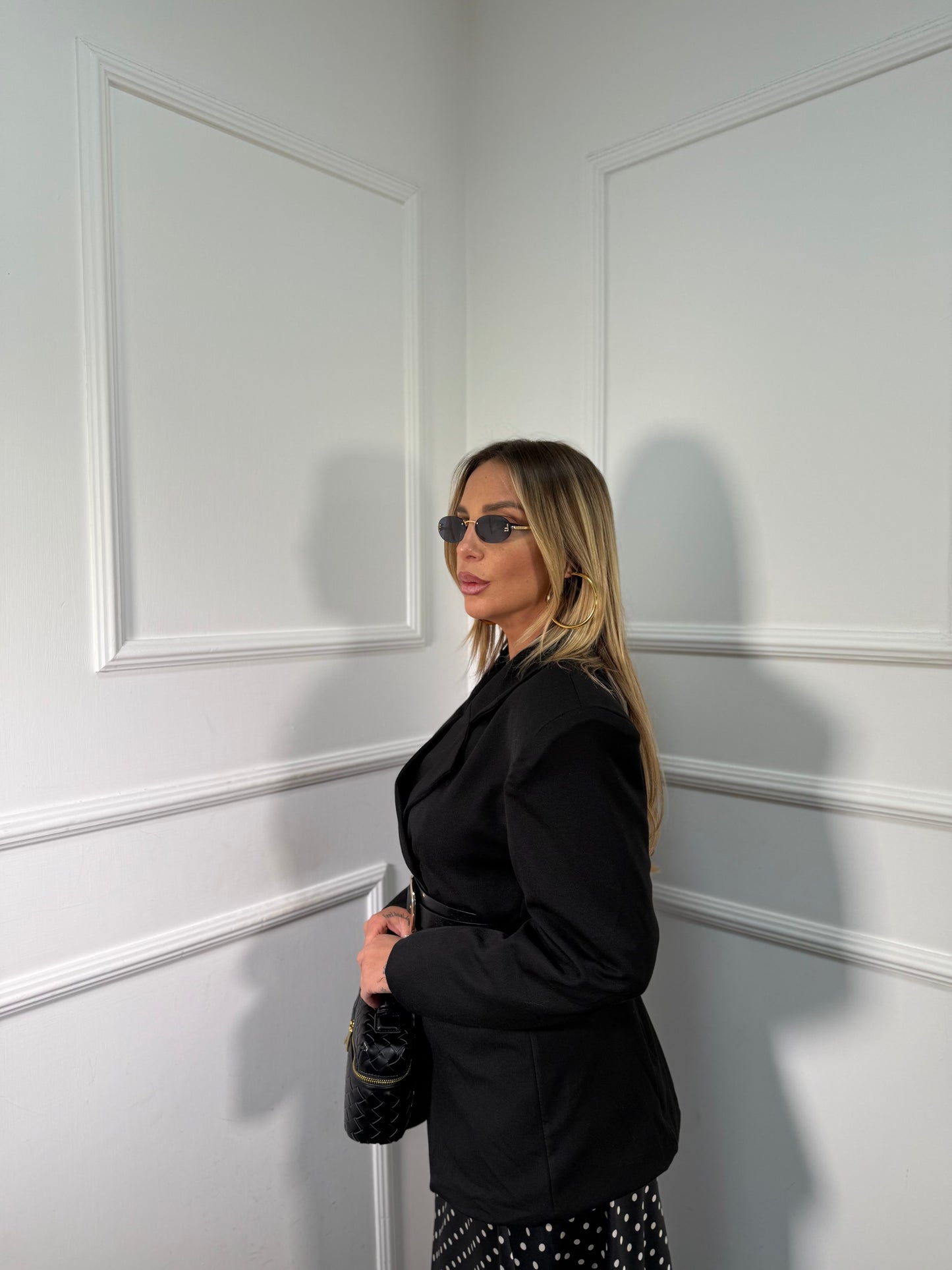 Blazer con spalline Woman nero590