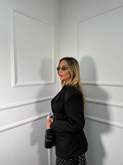 Blazer con spalline Woman nero590