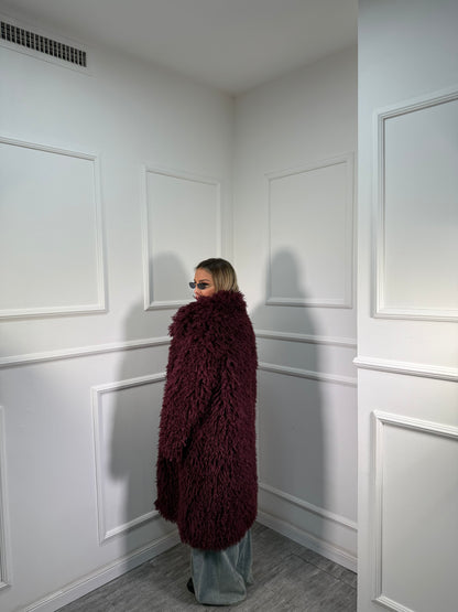 Maxi ecofur mongolia Saint Moritz bordeaux mfy2525