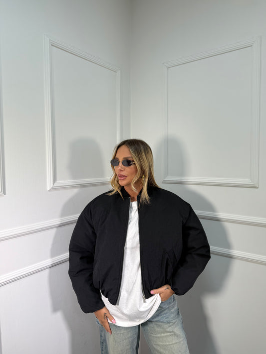 Bomber oversize Camila by lumina nero l9402